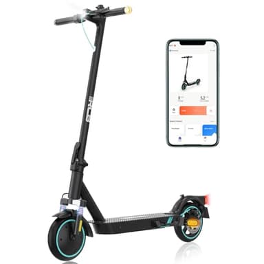RCB Trottinette Électrique, Jusqu'à 25 km/h, Pneus Solides 8.5'', 350 W, 7,8 Ah, Contrôle APP, Charge Max 120 kg, Double Frein, Double Amortisseurs, Poids 15 kg, Cadeau pour Adultes et Adolescents