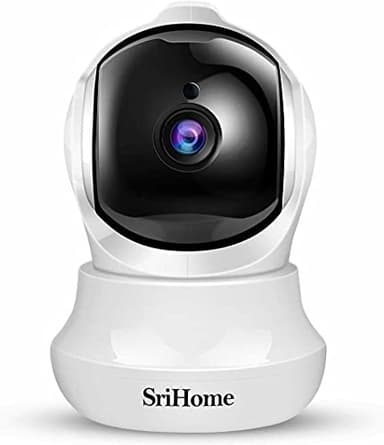 Caméra de surveillance sans fil FHD : 3 MP,1296P IP Caméra Wifi /P2P, avec vision nocturne à infrarouge, détection de mouvement et alarme e-mail, compatible, avec Android/iOS/ordinateur SriHome