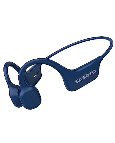 SANOTO Casque Conduction Osseuse Open Ear Bluetooth sans Fil Sport IPX7 Waterproof and Sweatproof Écouteur Osseux Adapté à la Course à Pied Cyclisme Fitness Bureau