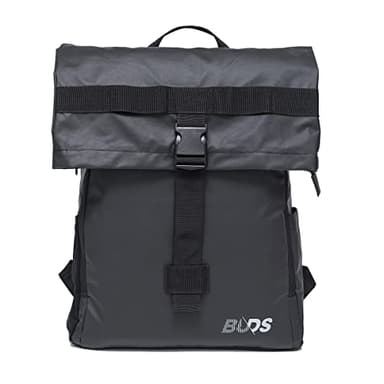 Sac à Dos Urbain City Bag Original [CBO] De Buds-Sports Pour Ordinateur Portable 15" - Volume Ajustable - Travail et Sport 15/25L - Fixation Exclusive Porte-Bagages Vélo (Noir)