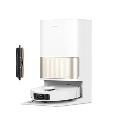 dreame L40 Ultra Robot Aspirateur Laveur avec Serpillière Amovible et relevable, Brosse latérale Extensible et relevable,11 000 Pa, Serpillière et la Plaque de Lavage avec de l'eau Chaude à 65°C