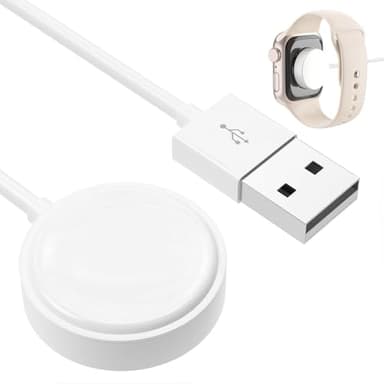 Chargeur pour Apple Watch, Câble de Recharge Magnétique Compatible avec iWatch Series SE 10 9 8 7 6 5 4 3 2 Ultra 45mm 44mm 42mm 41mm 40mm 38mm, USB 1M Câble de Charger Montre