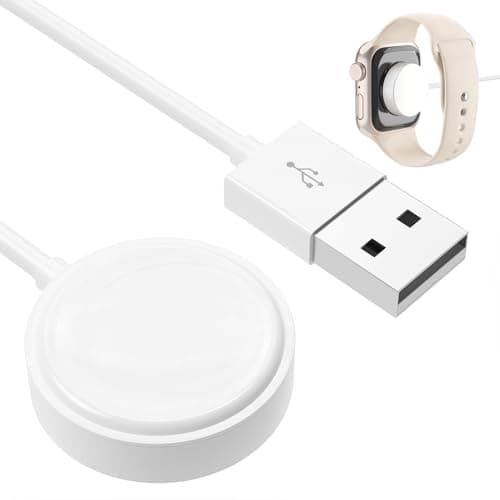 Chargeur pour Apple Watch, Câble de Recharge Magnétique Compatible avec iWatch Series SE 10 9 8 7 6 5 4 3 2 Ultra 45mm 44mm 42mm 41mm 40mm 38mm, USB 1M Câble de Charger Montre