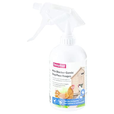 Beaphar – Spray Stop poux Rouges pour l'animal et l'environnement – Immobilise Les poux Rouges et Les Autres parasites mécaniquement – Ne Contient Aucun Insecticide Chimique ni Pesticide – 500ml