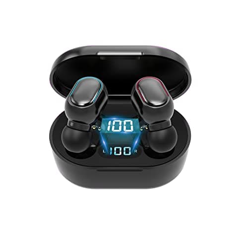 Ecouteurs Bluetooth sans Fil 5.0 Sport IPX7 avec Réduction de Bruit, Oreillette Bluetooth Stéréo Étanches à l'oreille Intégrés HD Mic pour Android/iOS