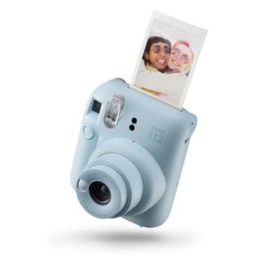 Fujifilm instax Mini Appareil Photo instantané 12, Exposition Automatique avec Objectif Selfie intégré, Bleu Pastel