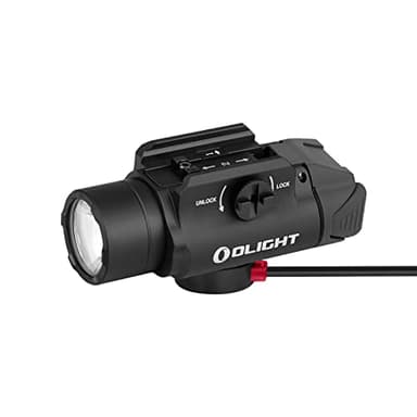 OLIGHT PL-3R Valkyrie Lampe torche tactique LED 1500 lumens sur rail Lampe d'arme rechargeable avec batterie intégrée, clés de localisation sur rail pour Picatinny 1913, style GL, noir