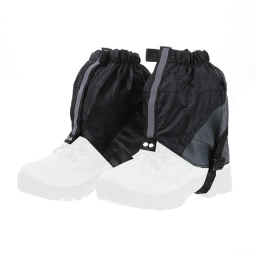 Guêtres de cheville basses imperméables pour la randonnée, l'extérieur, guêtres de randonnée imperméables avec bandes réfléchissantes, pour homme et femme (noir)