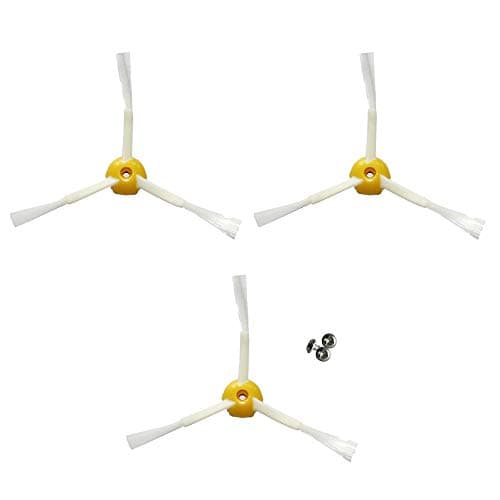 MIRTUX Pack de Remplacement de 3 brosses latérales Compatible avec Roomba séries 500, 600 et 700 - Kit de 3 pales - Pièces de Rechange de Haute qualité