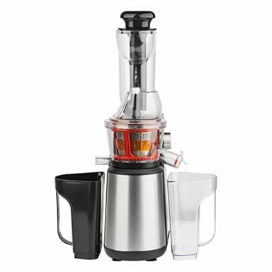 H.Koenig Extracteur Fruits et Légumes Vertical GSX22 Centrifugeuse Vitamin + sans BPA-82 mm Large Bouche-3 Tamis pour jus Fin ou épais et Sorbet-Pression Douce 60 Tours, 400 W