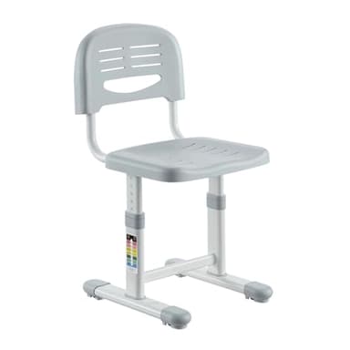 Spacetronik Chaise Bureau Enfant Ergonomique Réglable en Hauteur 32–44 cm, Chaise Enfant sans roulettes avec Dossier Confortable, Antidérapante et Robuste, pour Filles et Garçons 120–160 cm (Gris)