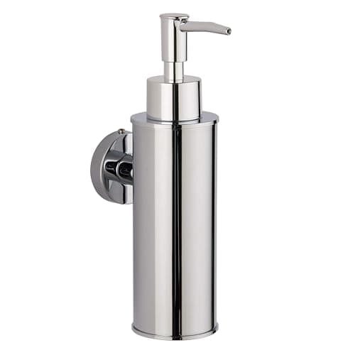 BGL Distributeur de savon mural en acier inoxydable 304 pour salle de bain, cuisine, décoration d'intérieur (rond, chromé)