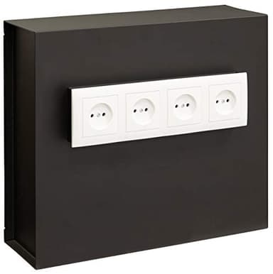 ARREGUI Socket 23000W-S2 Coffre-fort invisible prise de courant | Coffre fort secret à cacher derrière 4 prises electriques murales | Boite de rangement camouflée objets de valeur | 35x40x13 cm | 15L