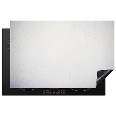 KitchenYeah© Protège Plaque Induction 80x52 cm Deco Cuisine Protection Pour Plan De Travail Cuisson Protégé Béton - Blanc - Moderne