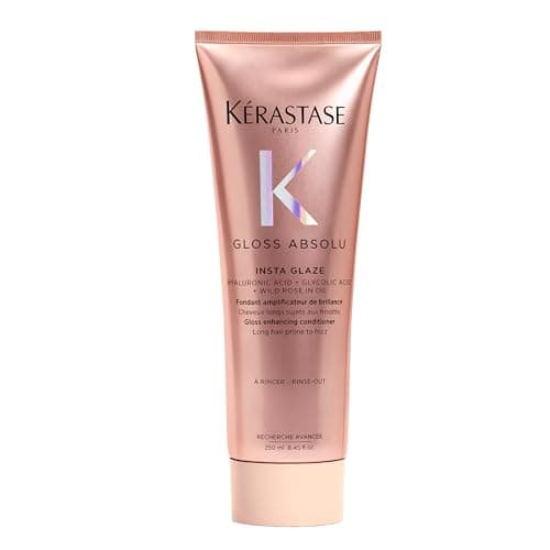 KÉRASTASE Gloss Absolu - Fondant Insta Glaze - Après-Shampoing Amplificateur de Brillance - Acide Hyaluronique, Acide Glycolique & Rose Sauvage - Cheveux Longs & Sujets aux Frisottis - 250 ml