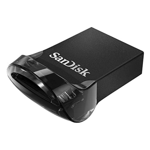 SanDisk Ultra Fit 64 Go Flash Drive, (Clé USB 3.2, Idéale pour ordinateurs portables et consoles, des vitesses allant jusqu'à 130 Mo/s, logiciel de récupération des données RescuePRO Deluxe) Noir