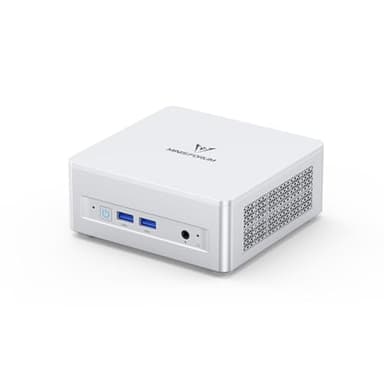 MINIS FORUM UM870 Slim Mini PC, Ordinateur de Bureau AMD Ryzen 7 8745H (8C/16T, jusqu'à 4,9 GHz), DP/HDMI 2.1/USB4, 4 x USB Type A, WIFI6E/BT5.3, Pas de RAM/SSD