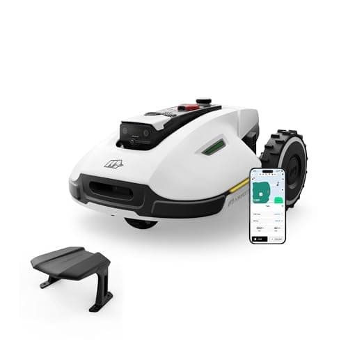 MAMMOTION YUKA 2000 Robot Tondeuse sans Fil Périphérique, NetRTK+Vision, Aucune Antenne RTK Requise, Recommandé 2000 m², Max. 2400 m², Pelouse Semblable à Un Tapis, Disque de Coupe Double, Module 4G