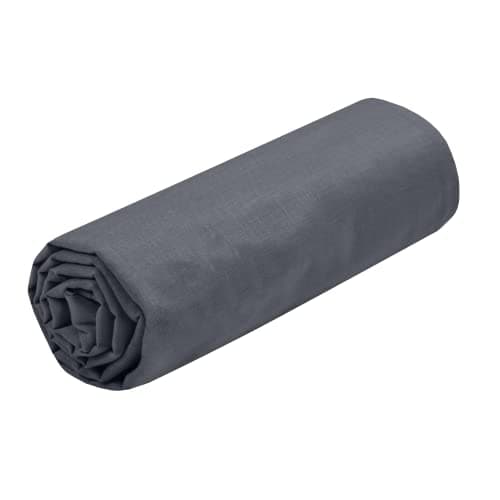 STOF - Drap Housse -Taille 160x200 cm Grand Bonnet 30 cm -100% Coton certifié Oeko-Tex - Couleur Ardoise -Modèle Eden - Linge de Lit pour Maison - Doux et Confortable pour Nid Douillet