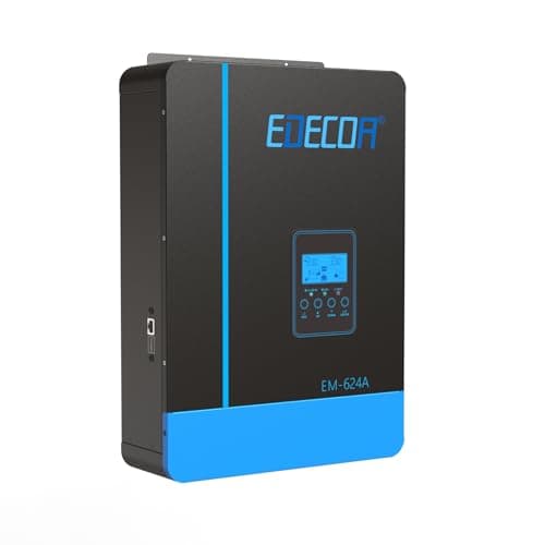 EDECOA 6200w Onduleur Hybride 48v 230v 7000VA Chargeur Solaire MPPT 110A Pur Sinus Off-Grid Chargeur de Batterie, priorité au réseau, régulateur de Charge Solaire (Module WiFi Compatible)