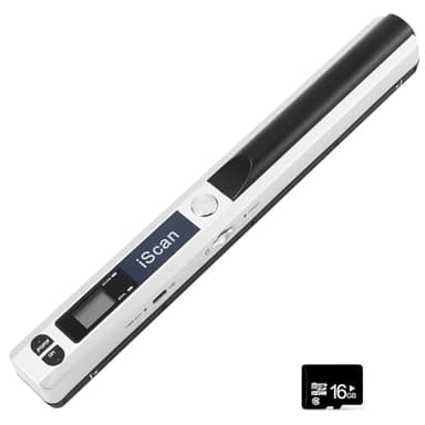 AOZBZ Scanner Portable, Scanner d'images USB 900DPI, Scanner de Photos Couleur A4 Numérisation (Carte 16GTF), Scan Rapide, Compact et Portable,pour Les familles, Les étudiants, Les Cols Blancs, Blanc