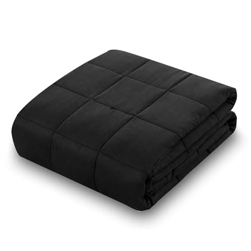 Vonia Couverture Lestée 7 kg – 150x200 cm – Couette Pondérée pour Sommeil Réparateur – pour Adultes - Noir