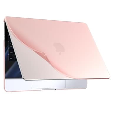 BlueSwan PP Coque Compatible avec MacBook Air 13,6 Pouces M4 M3 M2 2025 2024 2022 (A3240 A3113 A2681) Mac 13 Étui Meilleure Adaptation au Corps, Durable, Anti-Rayures, Translucide - Mat Rose