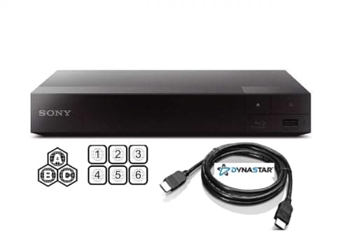 Region Free Blu-Ray Player Compatible with Sony BDP-S6700 with 3D WiFi and 4K-Upscaling Multi Region Code Free | Blu-Ray Regions A, B, C | DVD Regions 0-8 with Dynastar 6FT HDMI Bundle