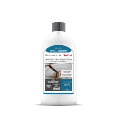 Rowenta Clean It Solution Nettoyante Tissus et Tapis XD5310F0 – 1L, Formule à Diluer, Élimine Taches Quotidiennes et Tenaces, Parfum Frais, Pour Canapés, Tapis, Rowenta, Blanc
