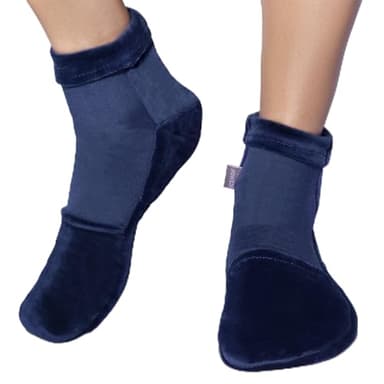 ICEHOF Chaussettes rafraîchissantes avec 4 blocs réfrigérants - Tissu doux (1 paire) Chaussures de refroidissement avec gel thérapie pieds froide orteils en chimie thérapie rhumatisme - Taille M