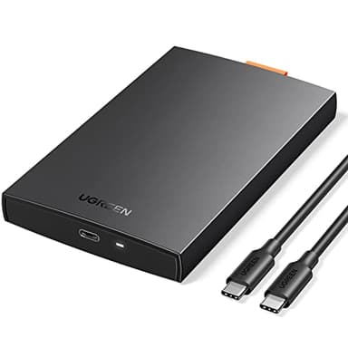UGREEN USB C 3.1 Gen 2 Boîtier Disque Dur Externe 2,5 Pouces SATA III II I HDD SSD avec 6Gbps UASP Supporte Windows Mac OS Linux, Câble Inclus