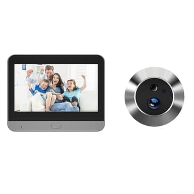 Zoegneer Judas de porte intelligent WiFi avec écran couleur 10,9 cm 1080p HD objectif grand angle PIR détection de mouvement vision nocturne audio bidirectionnel pour la sécurité de l'appartement