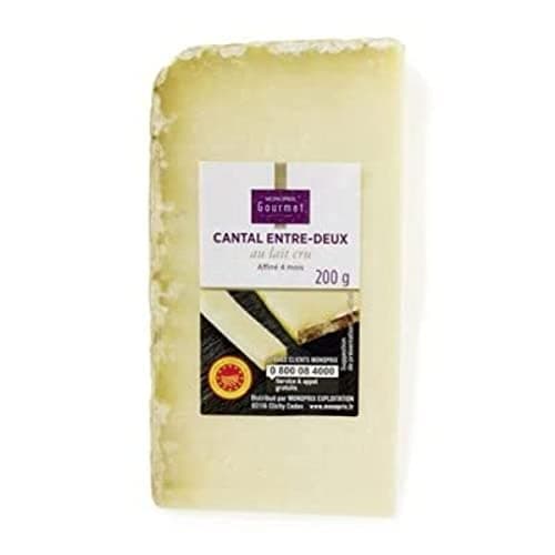 Monoprix Gourmet Cantal au lait cru, affiné 4 mois, AOC - Le paquet de 200g