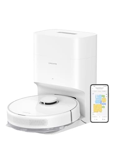 DREAME D10 Plus Gen 2 Robot Aspirateur Laveur avec Vidange Automatique Poussière, Stocke jusqu'à 90 Jours de Poussière, Navigation LiDAR, Aspiration 6000Pa Tapis et Poils d'animaux, Batterie 285 Min