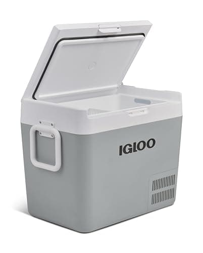 IGLOO ICF40 Glacière à compresseur avec une capacité de 38 litres, 12/24 V et 230 V, mini-réfrigérateur pour voiture, camion, bateau, camping-car et prise de courant.