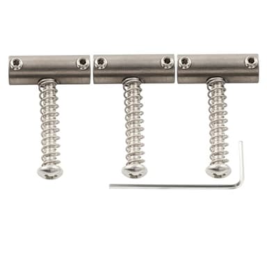 Musiclily Ultra Guitare Tele Pontets Barrel Bridge Saddles de Alliage Titane pour Guitare électrique Fender American Vintage Telecaster, Couleur Originale (Lot de 3)