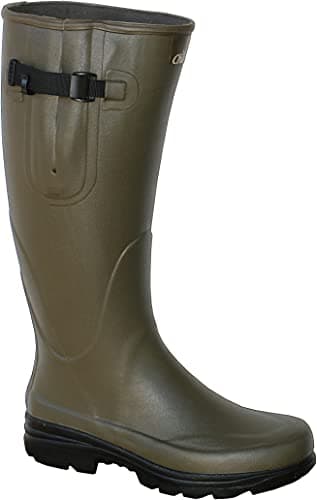 La Chasse Bottes en caoutchouc pour homme et femme - Largeur réglable au mollet - Entièrement étanches - Bottes d'été en caoutchouc pour chasseur - Bottes en caoutchouc naturel - Bottes de pêche -