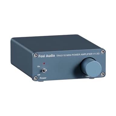 Fosi Audio V1.0G Amplificateur Audio 2 Canaux, 50 W x 2 Mini Amplificateur Stéréo Hi-Fi, Amplificateur de Puissance TPA3116 Intégré Classe D avec Contrôle pour Home Cinéma
