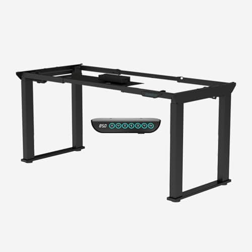 FLEXISPOT E2Q Cadre Bureau Assis Debout, Table avec 4 Pieds et Double Moteurs, Table à Manger et Bureau, Télescopique 2 Directions (Capacité de Charge 150 kg)