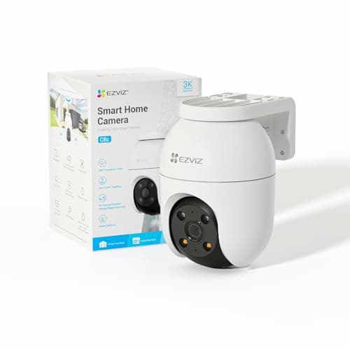 EZVIZ C8c 5MP Caméra Surveillance WiFi Extérieure à 360° avec Suivi Auto-Zoom, Détection de Forme Humaine/Véhicule, Vision Nocturne en Couleur, Audio Bidirectionnel, IP65 Etanche, Défense Active