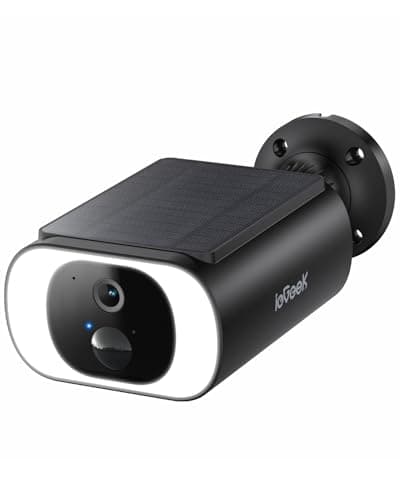 ieGeek 2K Camera Solaire Exterieur WiFi sans Fil - Camera Surveillance sur Batteries avec Détection Mouvement, Vision Nocturne Couleur, IP66, Compatible Alexa pour Extérieur/Intérieur, S1