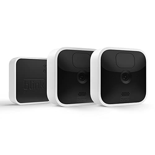 Blink Indoor, Caméra de surveillance HD sans fil avec deux ans d'autonomie, détection des mouvements et audio bidirectionnel, fonctionne avec Alexa | Kit 2 caméras