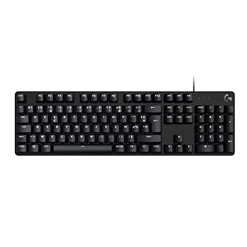 Logitech G413 SE Clavier Gamer Mécanique Grande Taille - Rétroéclairé avec Switches Mécaniques Tactiles, Anti-Ghosting, Compatible avec Windows, macOS, Français AZERTY - Noir
