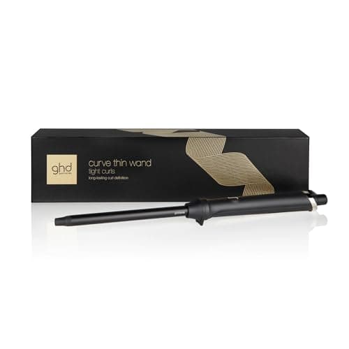 ghd - Boucleur ghd Thin Wand - Boucleur professionnel (Noir) - Créez des boucles dès 3 secondes pour une tenue 24H - Boucles serrées et définies - Idéal pour tous types de cheveux