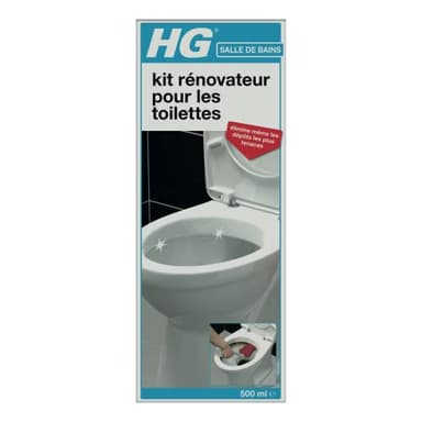 HG Kit Rénovateur pour Toilettes,Gel Détartrant pour Cuvette et Lunette des Toilettes, Élimine les Dépôts de Calcaire et de Tartre - 500 ml (318006104)