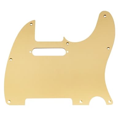 Musiclily Pro 8 Trous Aluminium Telecaster Pickguard pour Guitare électrique American/Mexican Fender Standard Tele Style, Gold Anodized