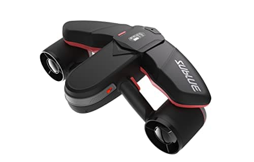 Sublue - Scooter sous Marin NAVBOW - Rouge et Noir - pour Le Snorkeling ou la Plongée Bouteille - Jusqu’à 7,2 km/h – Profondeur Max 40m – Autonomie 60 Minutes