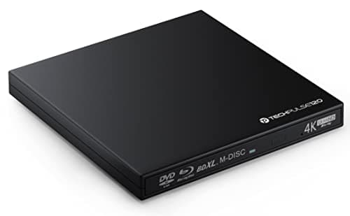 techPulse120 UHD Externe 4k 3D M-Disc BDXL USB 3.0 Lecteur Blu-Ray Graveur Superdrive UltraSlim UltraHD Lecteur BD DVD CD Ultra pour Ordinateur Portable Ultrabook Windows Mac OS Apple iMac