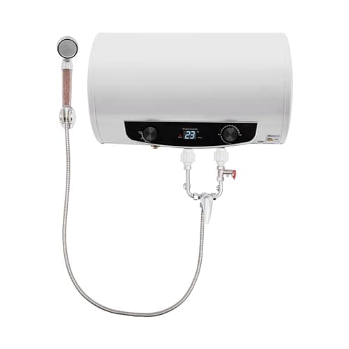Begoniape Chauffe-eau instantané 2 kW - Chauffe-eau électrique pour salle de bain - Réservoir de 30 l - Chauffe-eau sous évier - Avec robinet et douchette