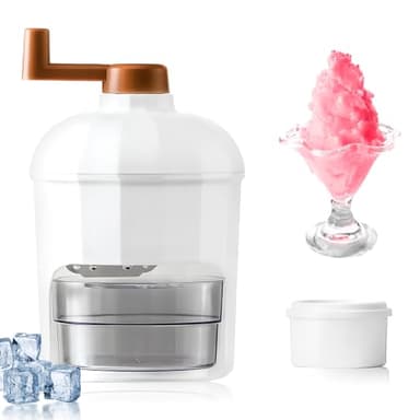 CIYIN Machine à Glace Pilée Manuelle, Slush Machine, Machine à Granité, Broyeur Rotatif avec Manivelle et Bacs à Glaçons, pour Cocktails Bar Cuisine Accessoires de Boisson glacée